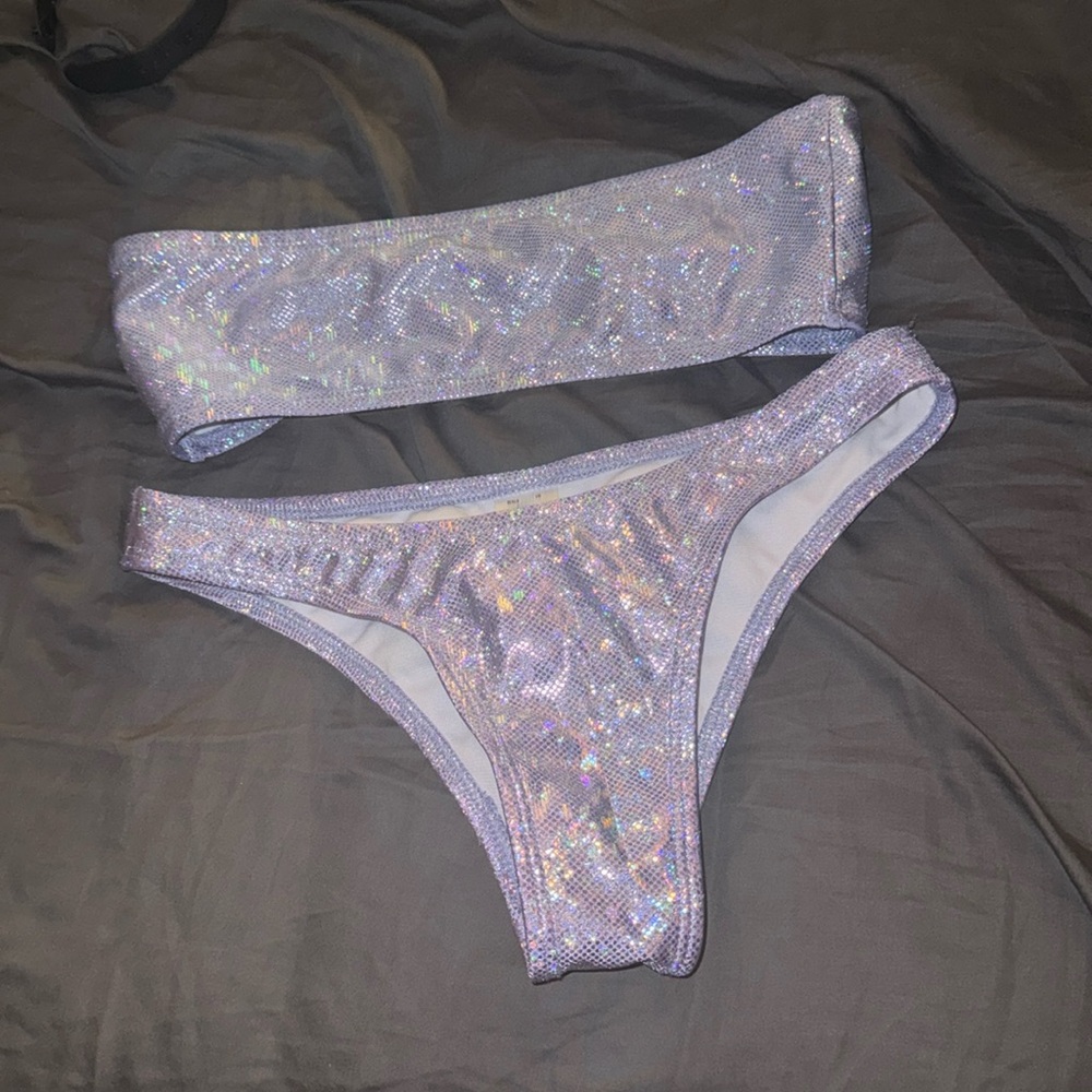 Lavendar Two Piece Bathing Suit